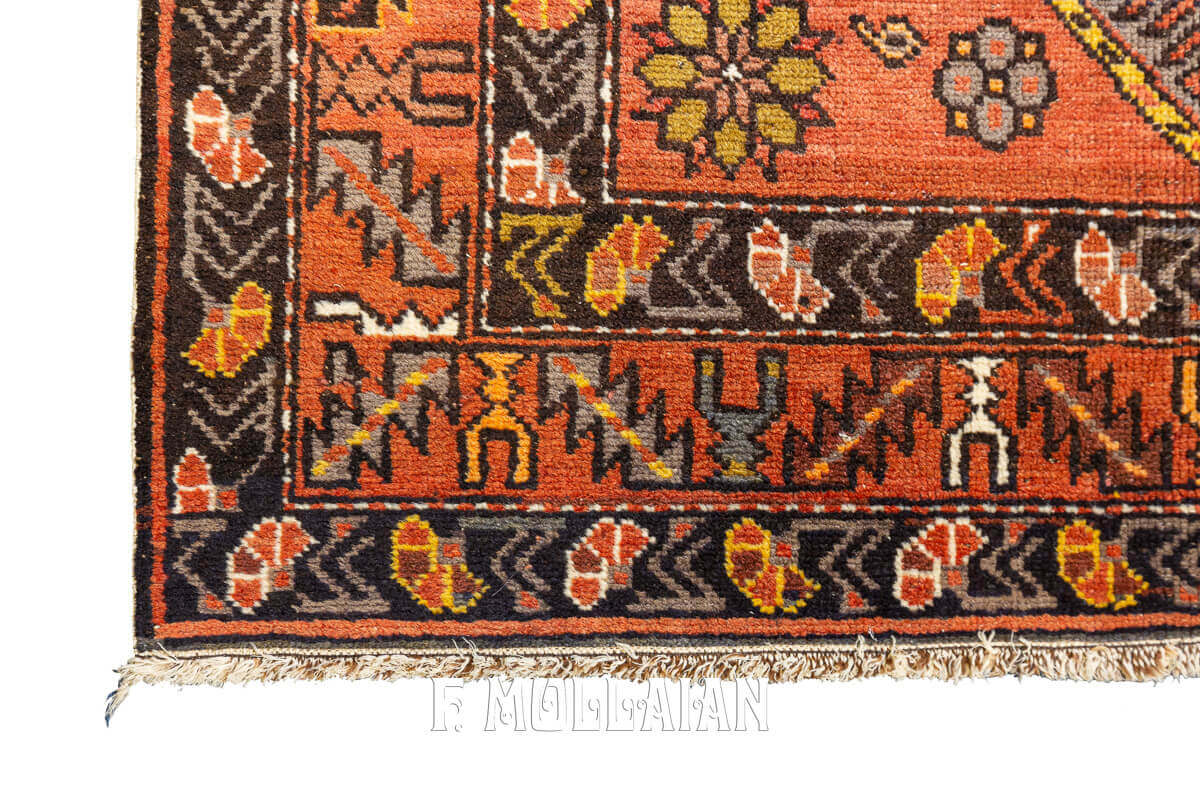 Antique Akstafa Caucasian Rug Red Color n°:9177